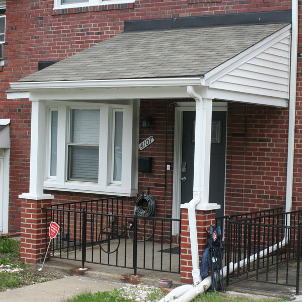 Wood porch cover